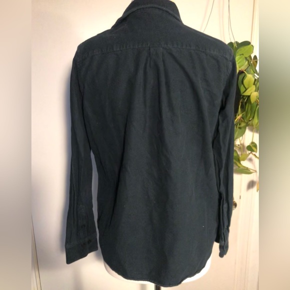 Muji dark green 100% cotton button up long sleeve shirt. Size large - Picture 3 of 5